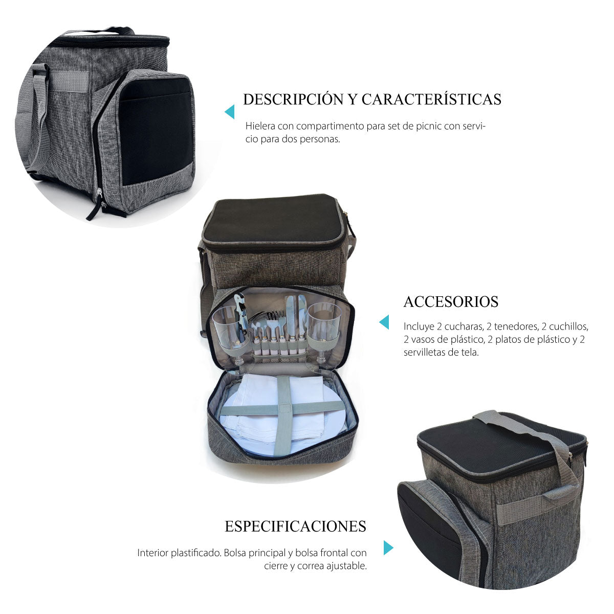 Hielera con Set Para Picnic