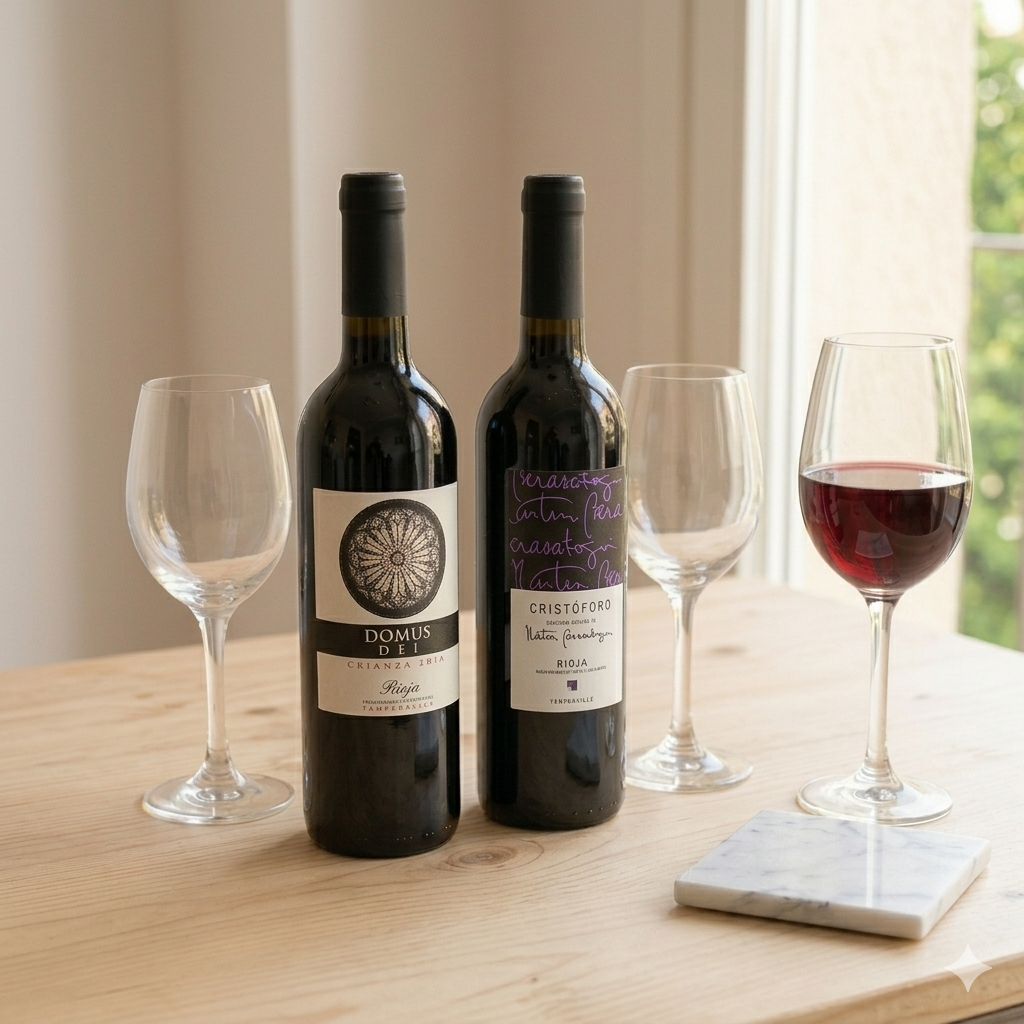 Regalo empresarial vino tinto Domus Dei y Cristóforo
