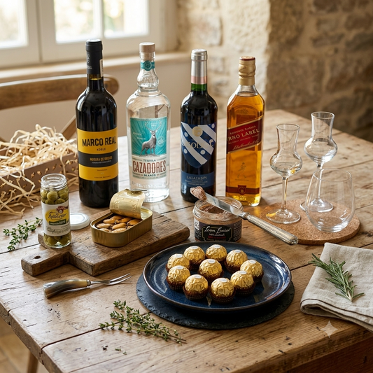 Canasta Empresarial Tequila Cazadores, Johnnie Walker y Selección de 2 Vinos