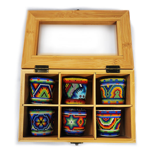 Kit de Arte Huichol – Caja de Madera con Apertura para Regalos y Detalles Especiales| Envíos nacionales