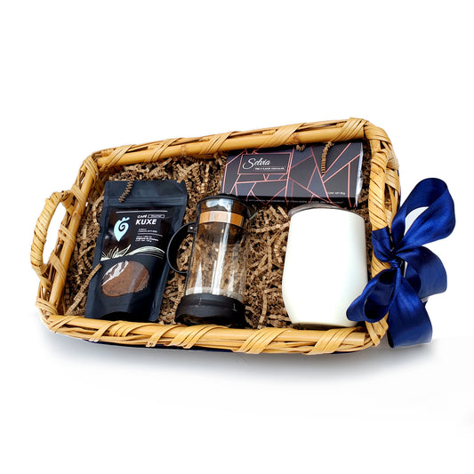 Canastas Navideñas Premium Con Prensa Francesa Y Chocolates Exclusivos