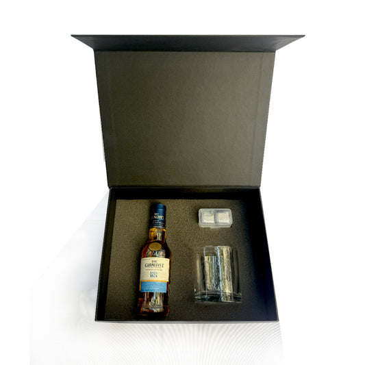 Regalo empresarial de lujo The Glenlivet Founder´s Reserve con vaso y enfriadores