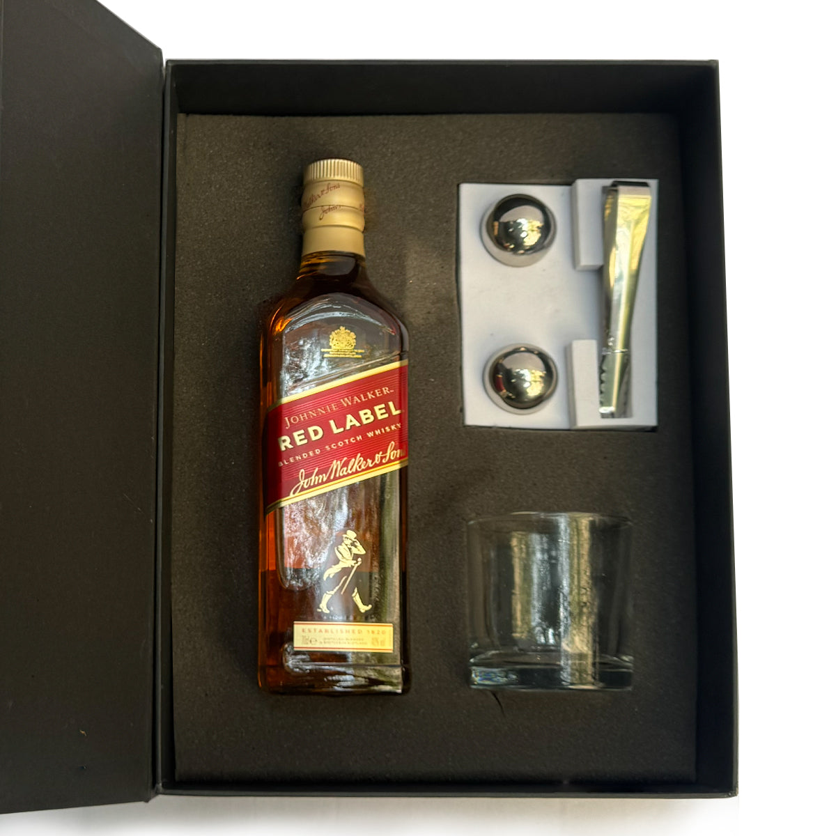 Regalo empresarial de lujo Johnnie Walker Red Label con kit de enfriadores y vaso