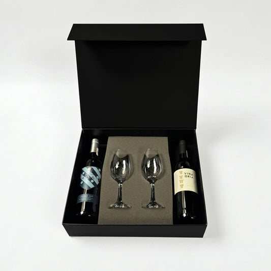 Regalo empresarial de lujo Don Diego Escolano Crianza 2017 y Viña Oria Garnacha