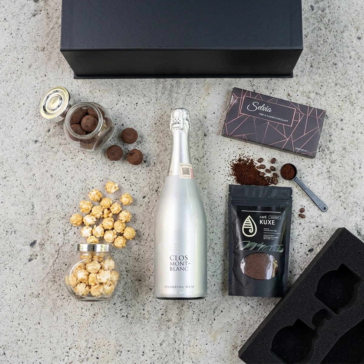 Regalo corporativo Clos Mont-Blanc vino espumoso en caja de regalo. Regalo corporativo premium|Envíos nacionales