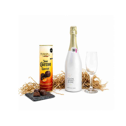 Canasta Personalizado Con Vino espumoso, Casita Exclusiva Y Complementos Premium