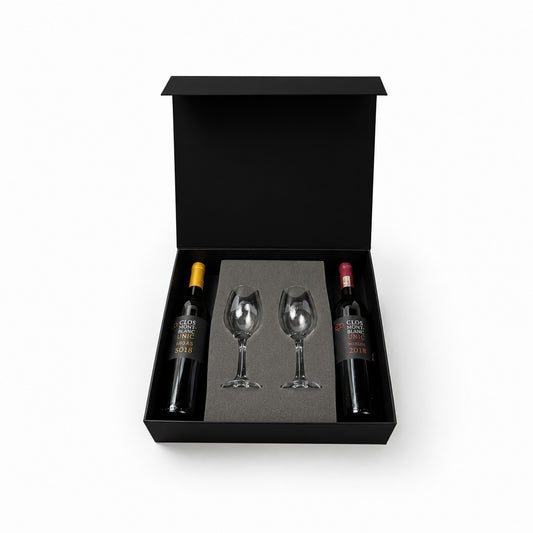 Regalo Empresarial Exclusivo: Kit de Vinos Tintos con Copas Profesionales de Cata Premium