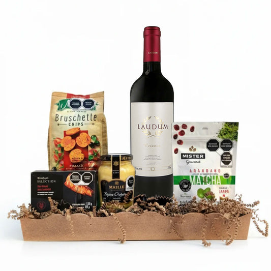 Canasta Navideña Corporativa con Vino y Complementos Exclusivos
