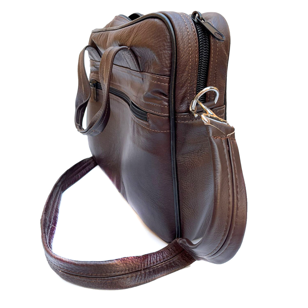Elegancia y Protección: Maleta de Piel para Computadora con Correa
