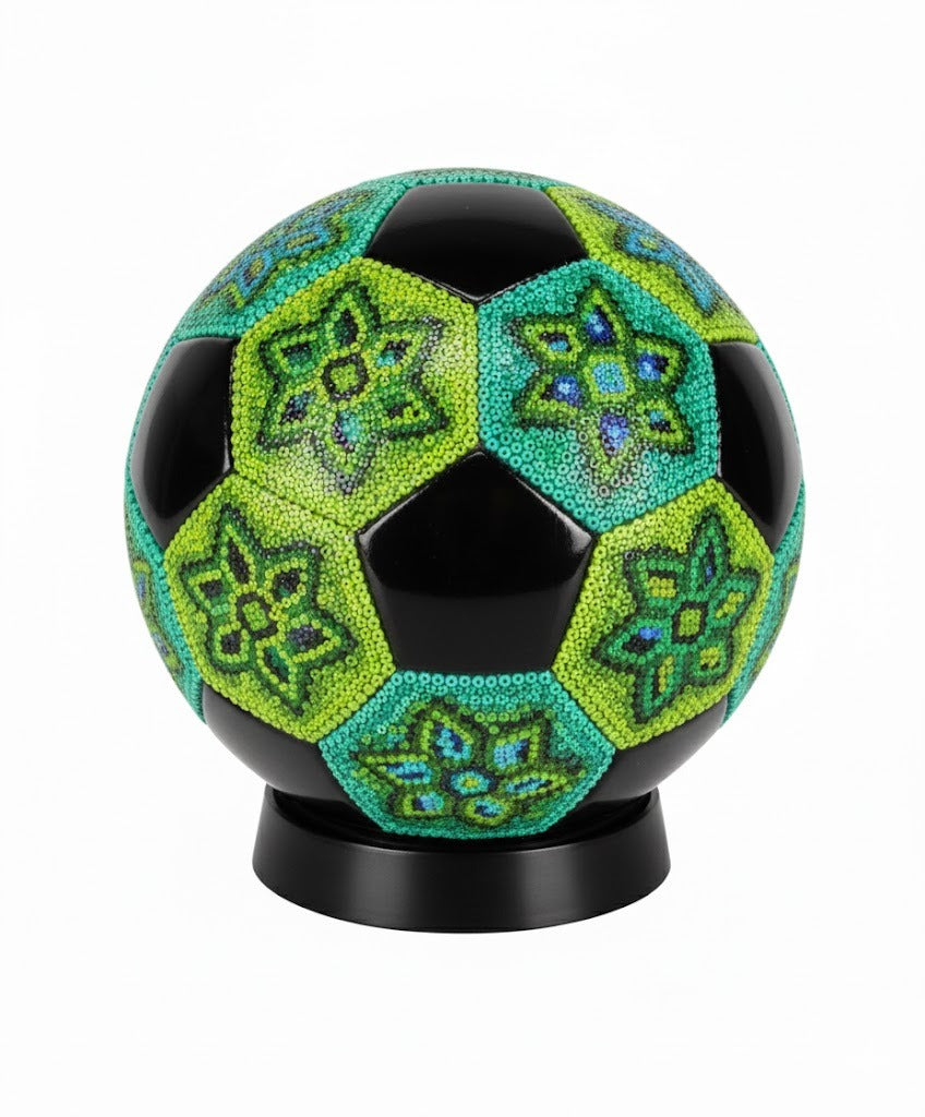 ALCANCÍA CONMEMORATIVA MUNDIAL 2026 ARTE HUICHOL