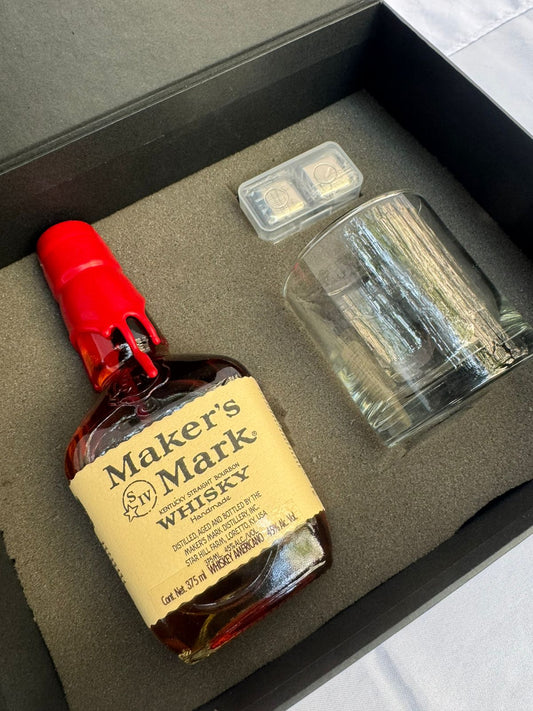 Regalo empresarial de lujo Maker´s Mark con vaso y enfriadores