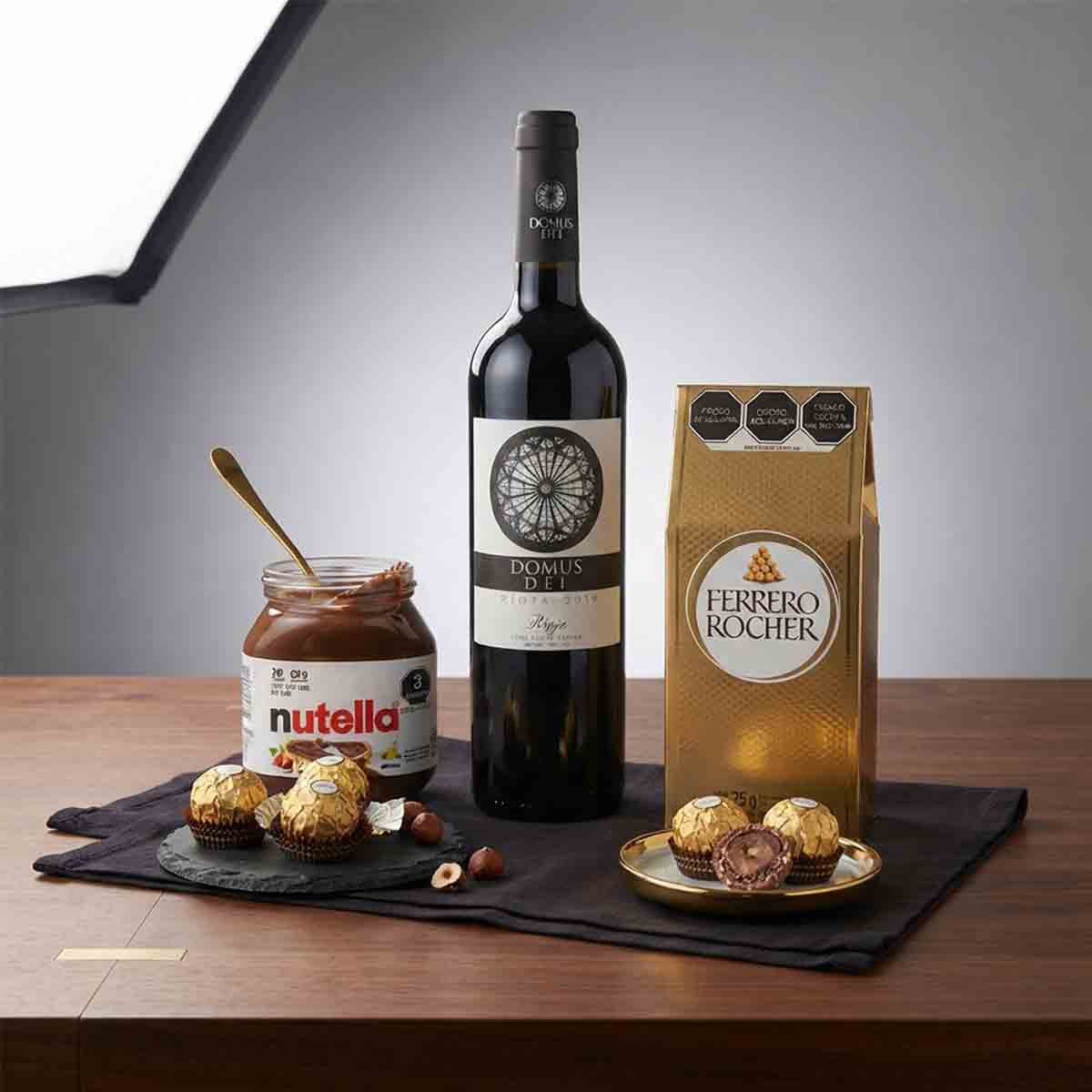Canasta Corporativa con Vino y Complementos Exclusivos