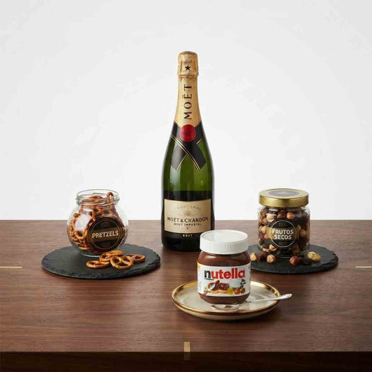 Canasta corporativo Moët & Chandon/ botana selecta-nutella