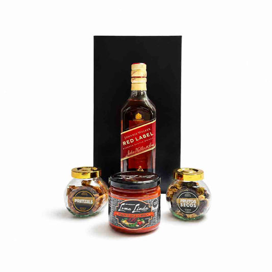 Canasta empresarial de lujo Johnnie Walker Red Label con completos gourmets