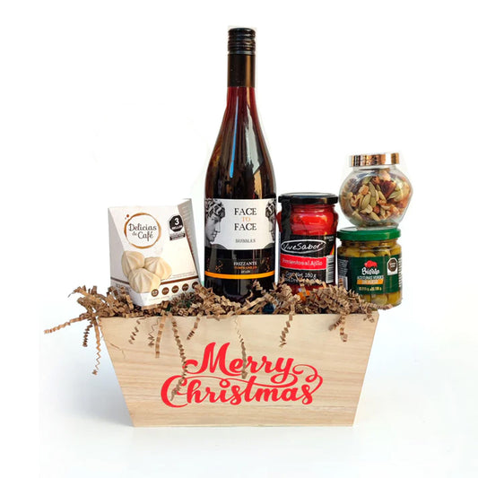 Canastas Navideña Premium Con Vino Lambrusco y Complementos Gourmet