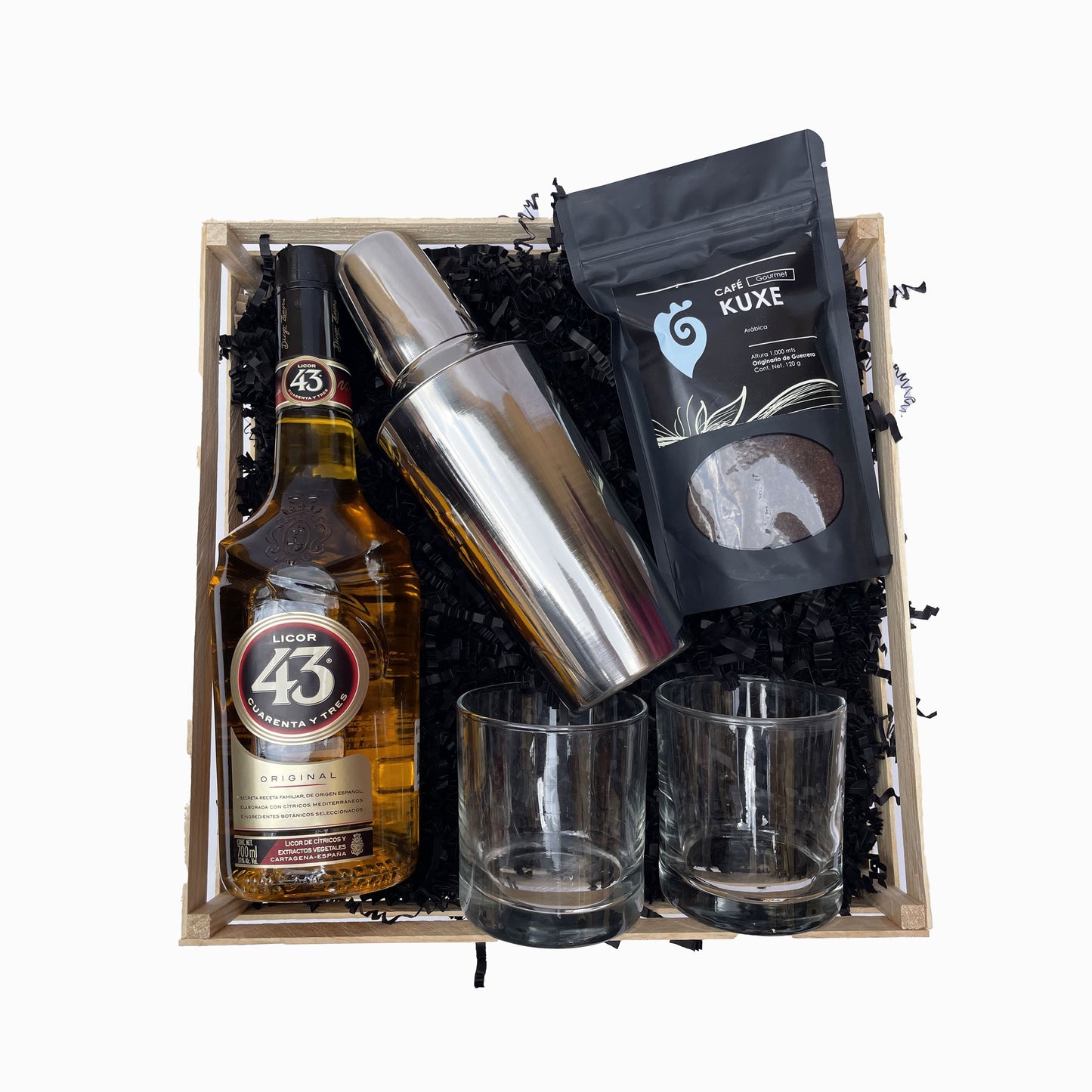 Mix para Carajillo con Licor 43, Café Espresso y Vasos – Set Completo para Preparar en Casa