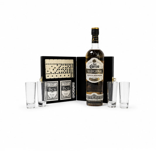 Regalo Empresarial de lujo tequila Jose Cuervo Tradicional con Juegos Y Vasos Tequileros Premium