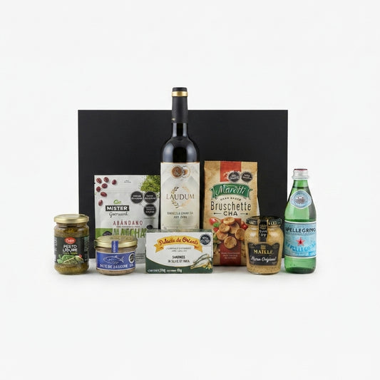 Canasta Navideña Corporativa con Vino y Complementos Exclusivos