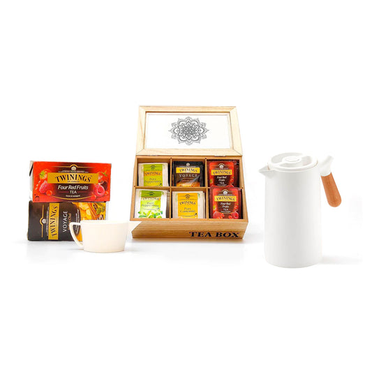 Kit de Té con Caja de Madera, Jarra y Taza – Regalo Elegante Para Mamá