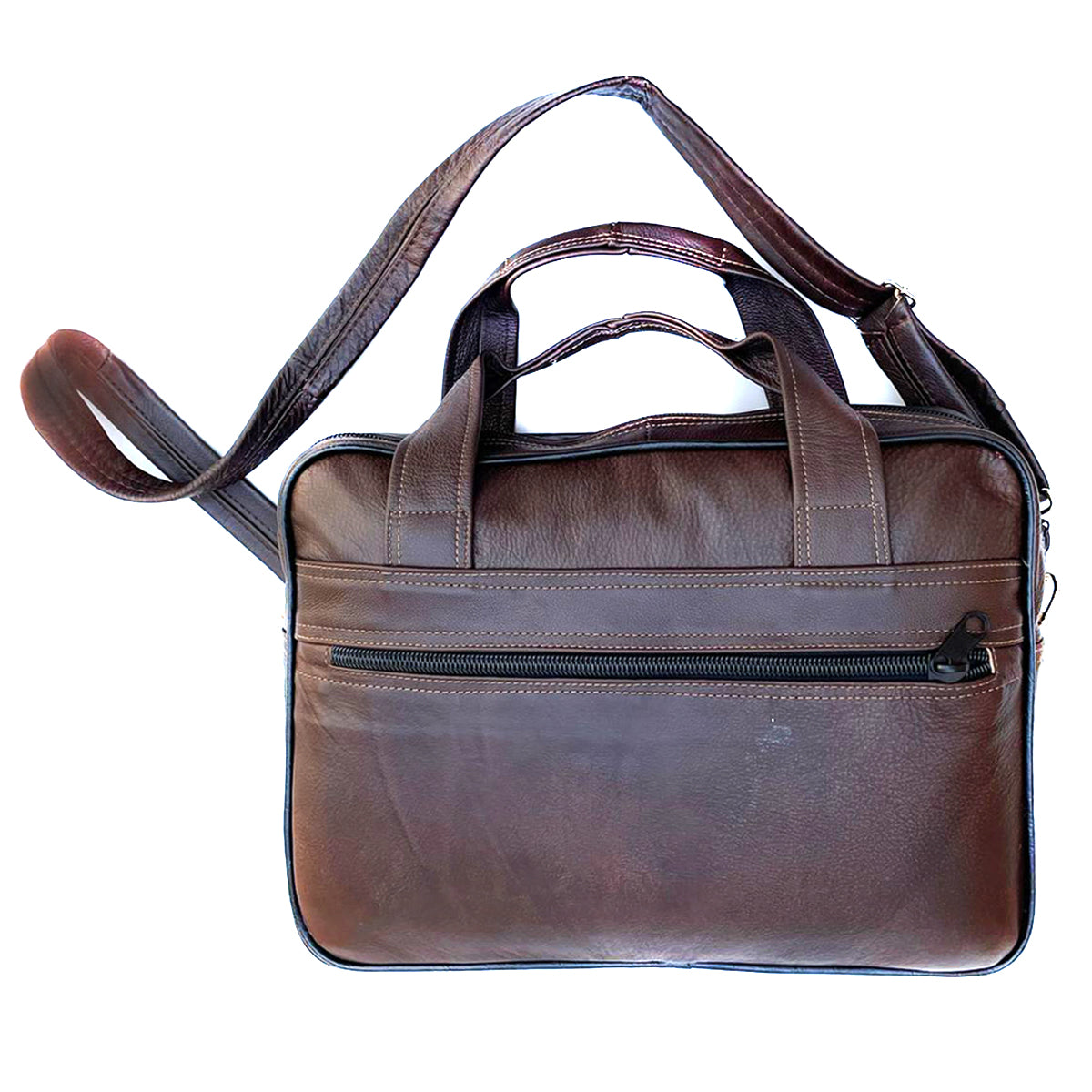 Elegancia y Protección: Maleta de Piel para Computadora con Correa