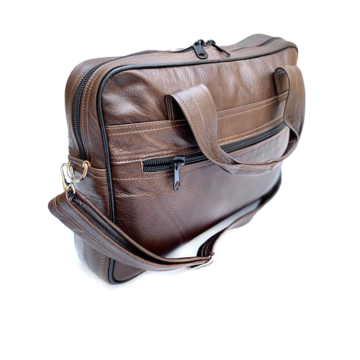 Elegancia y Protección: Maleta de Piel para Computadora con Correa