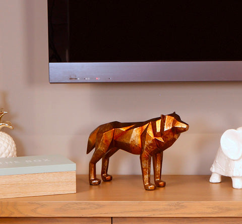Regalo Empresarial Johnnie Walker Black Label con Estatua de Lobo y Accesorios