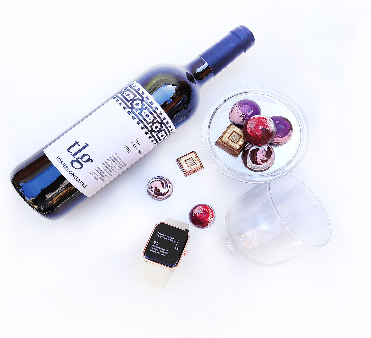 Regalo Con SmartWatch Y Vino Tinto