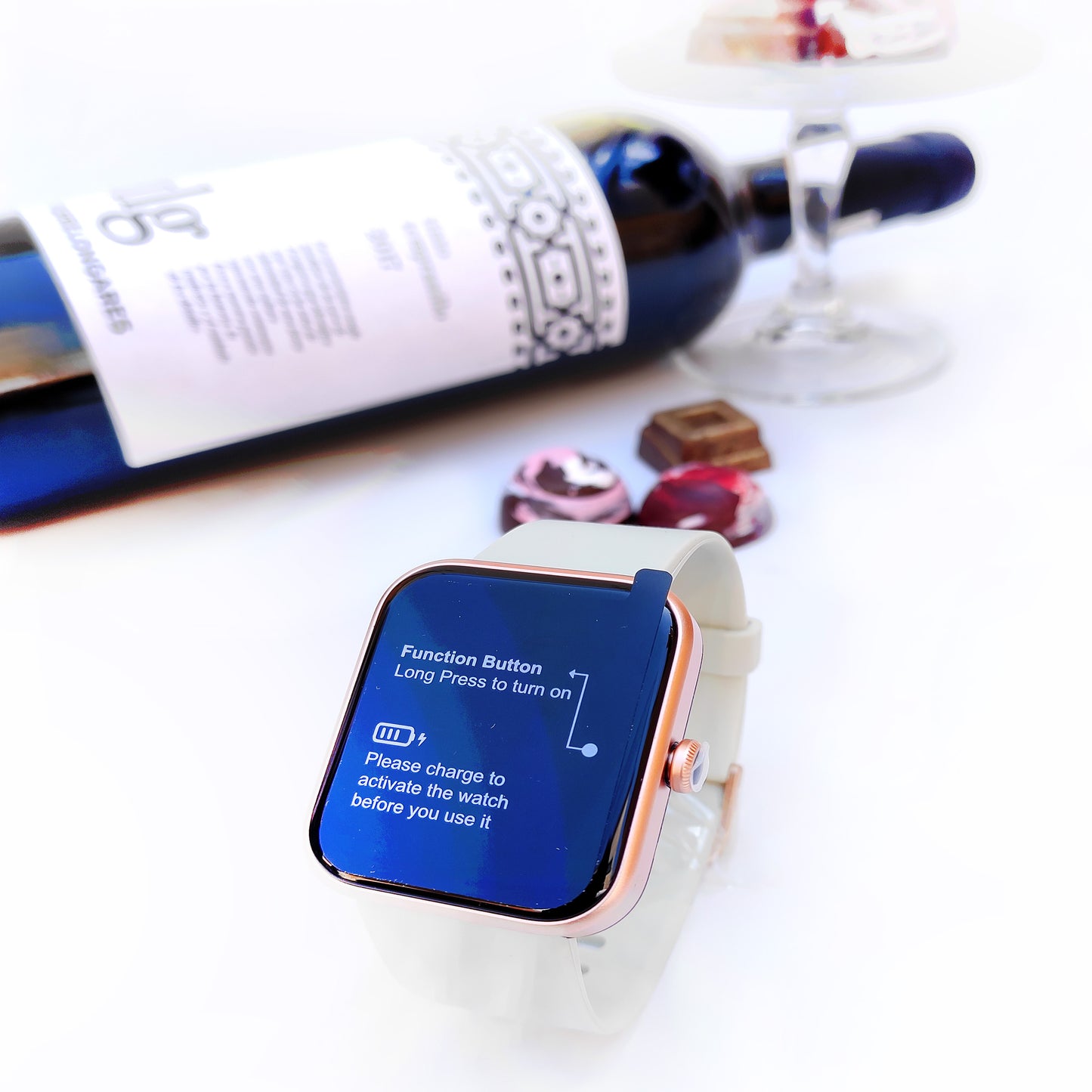 Regalo Con SmartWatch Y Vino Tinto