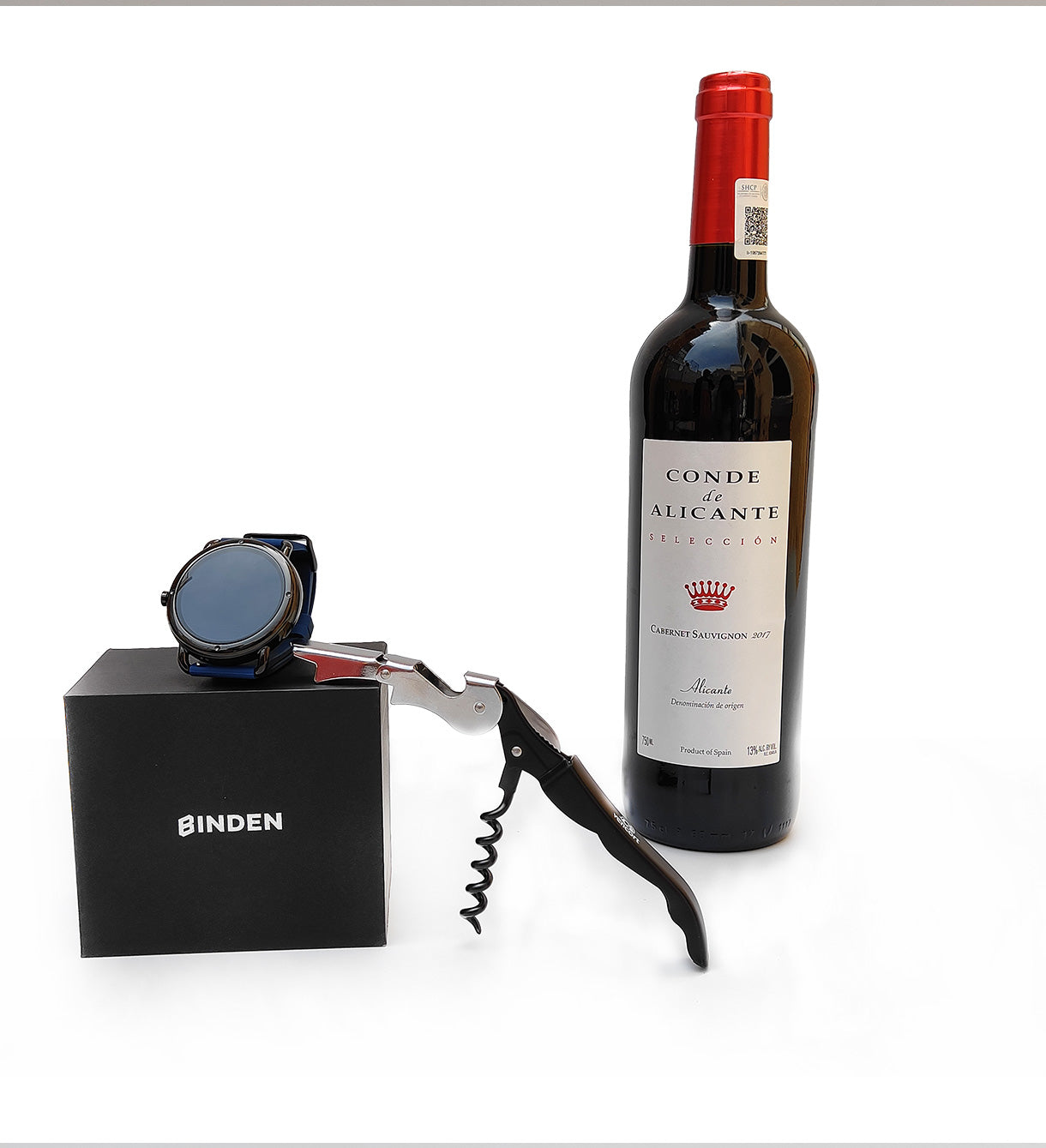 Regalo de Vino y Smarthwatch Para Hombre