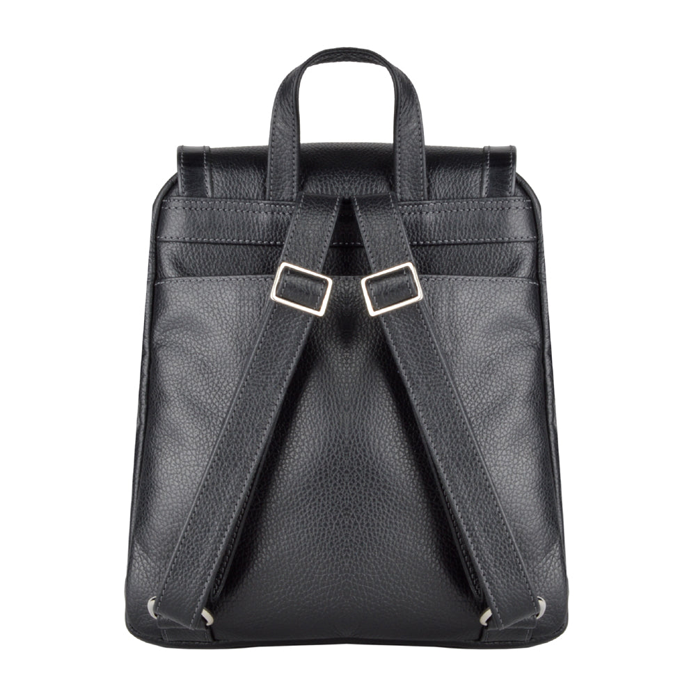 Backpack de Piel Negro Para Dama