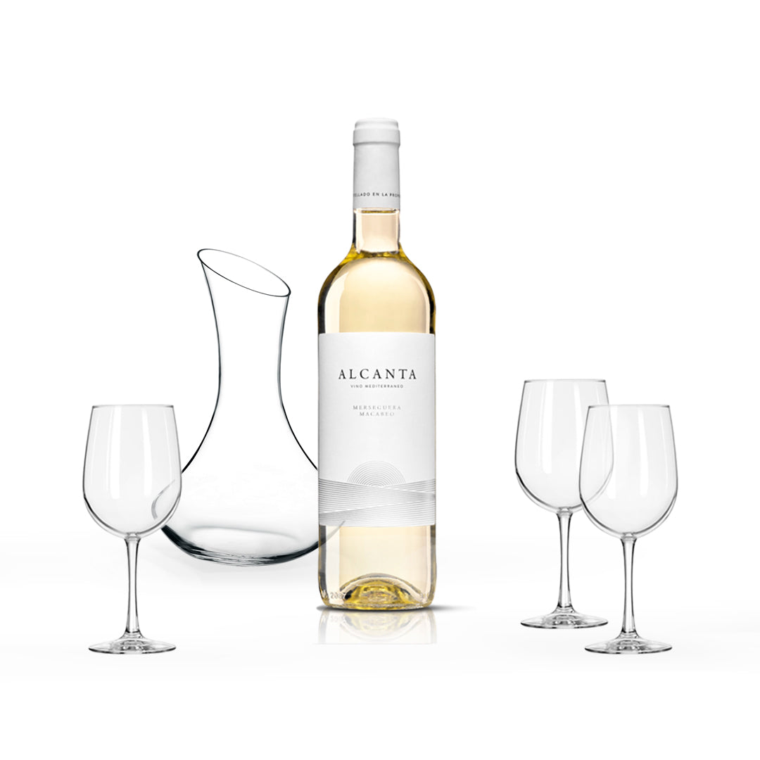 Vino Rosado Alcanta Con Juego de Cristalería
