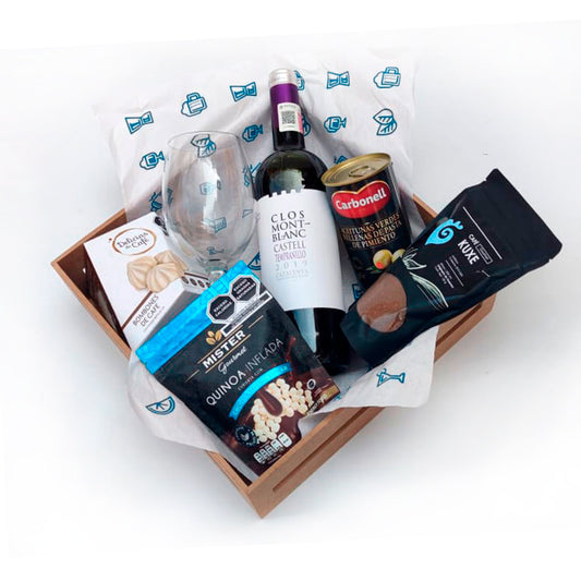 Regalo Empresarial Navideño Exclusivo Con Vino Tinto - Entregas urgentes