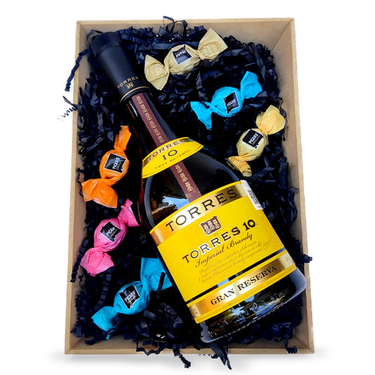Regalo de Chocolate y Brandy Torres 10: Un Obsequio Delicioso para Amantes del Café y Dulces
