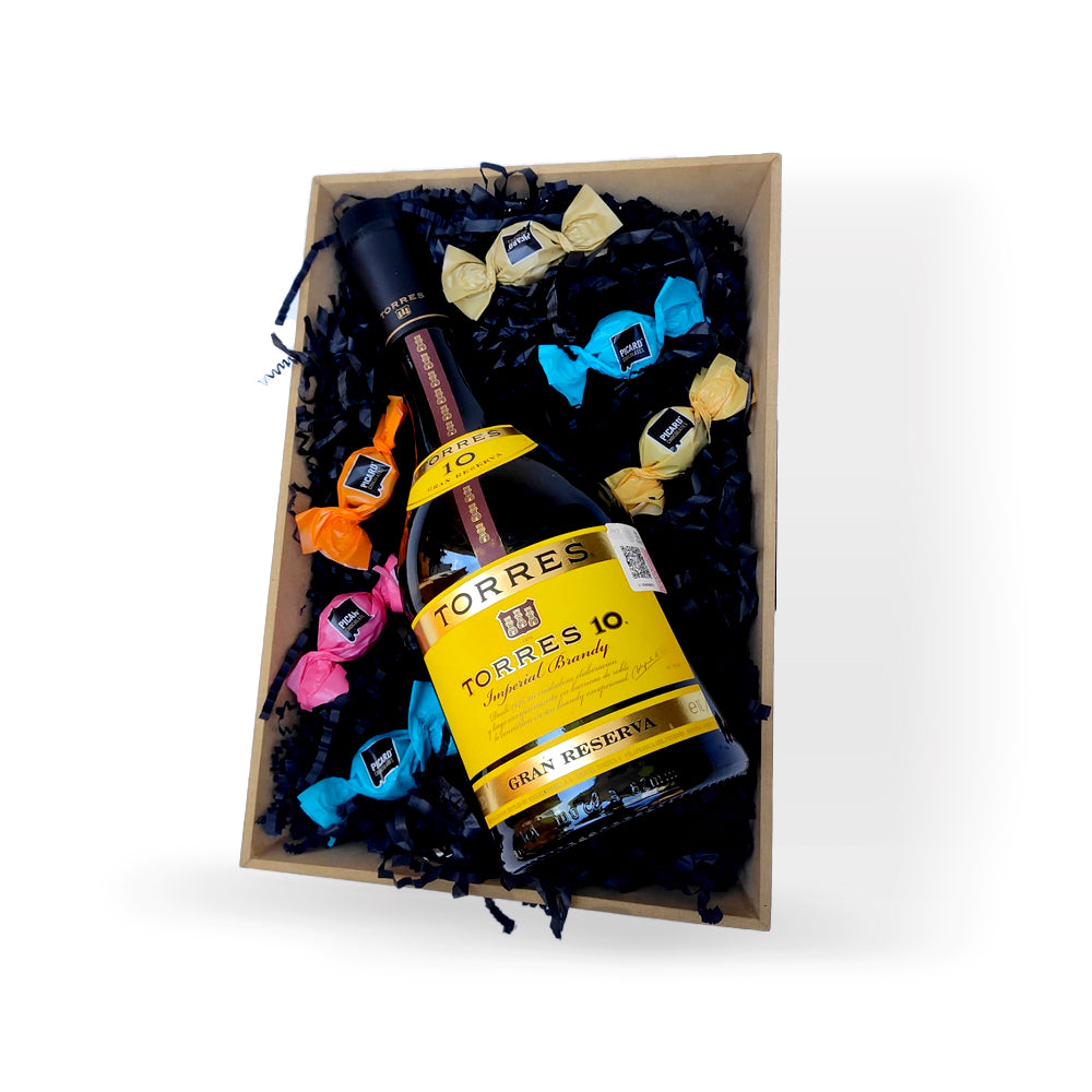 Regalo de Chocolate y Brandy Torres 10: Un Obsequio Delicioso para Amantes del Café y Dulces
