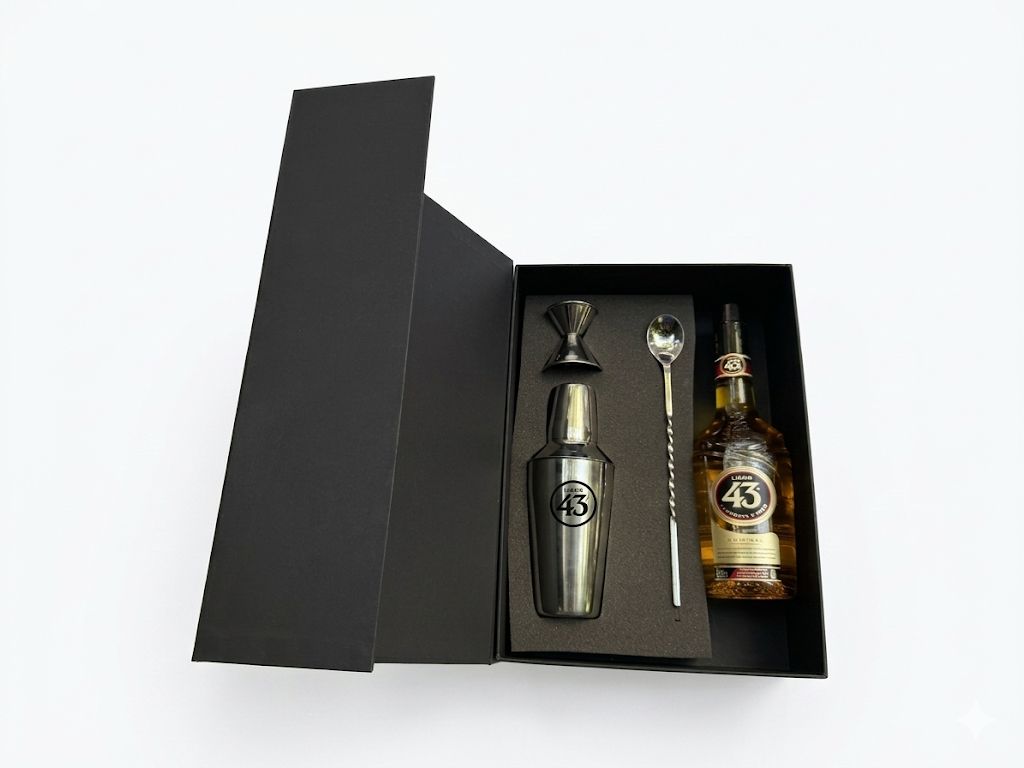 Regalo empresarial de lujo Licor 43 y accesorios para cocteleria