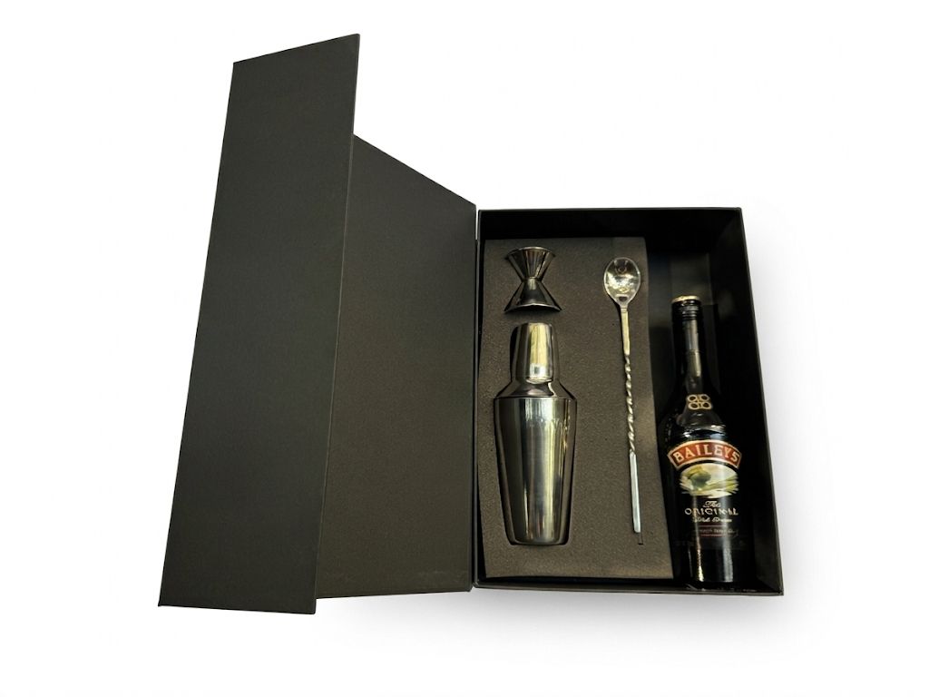 Regalo empresarial de lujo Baileys con set de cocteleria profesional