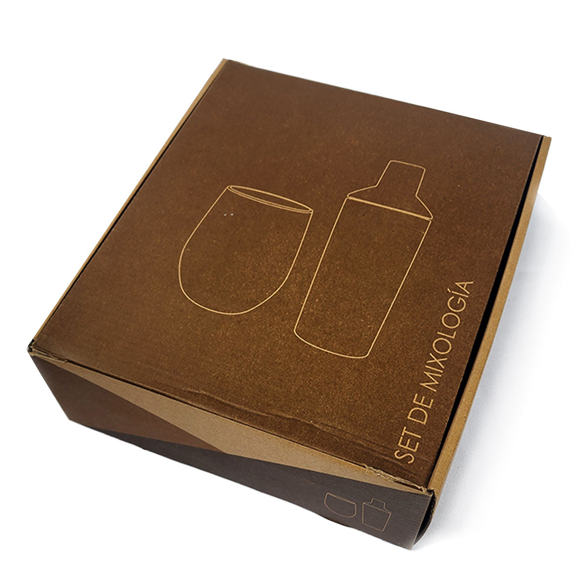 Set de Coctelería Premium con Acabado Madera | Shaker, Vaso y Jigger | Envíos urgentes