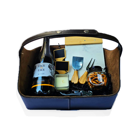 Canasta Navideña Empresarial con Vino Lambrusco, Tabla & Vela Exclusivo