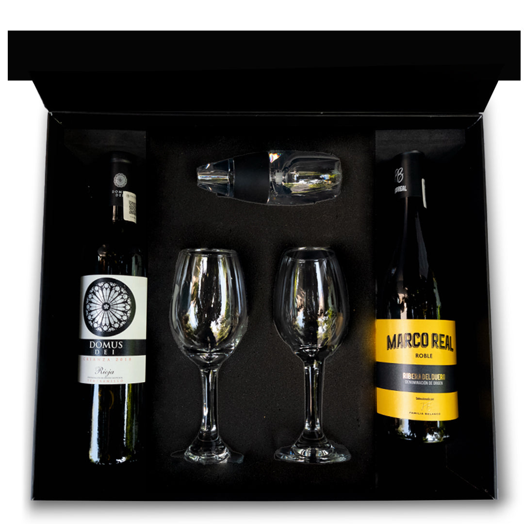Regalo De Navidad Empresarial Con Vino Tinto Y Complementos Exclusivos