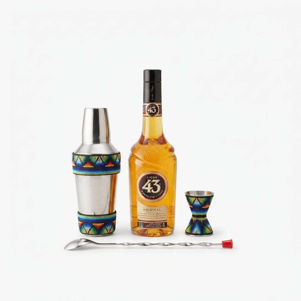 Kit Empresarial Licor 43 con Arte Huichol: El Regalo Corporativo de Lujo y Tradición