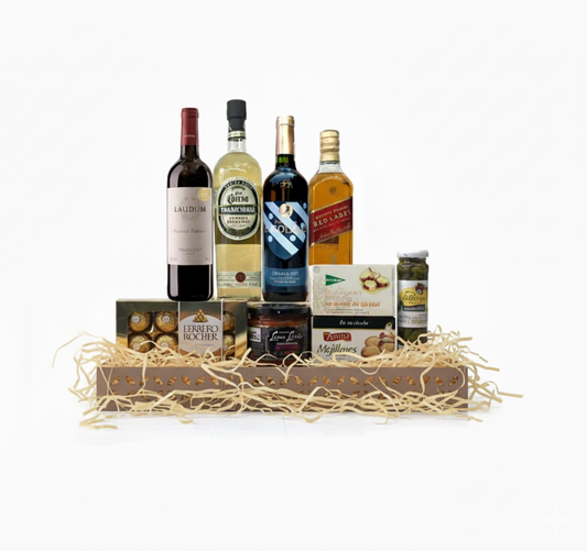 Canasta Navideña con Tequila José Cuervo Tradicional, Johnnie Walker y Selección de 2 Vinos: El Regalo Perfecto para Celebrar la Navidad