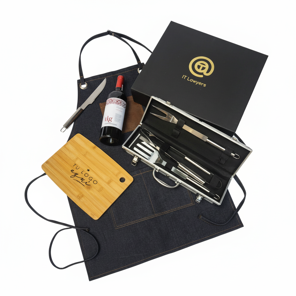 Set Parrillero con Vino y Grabado Personalizado | Edición de Lujo