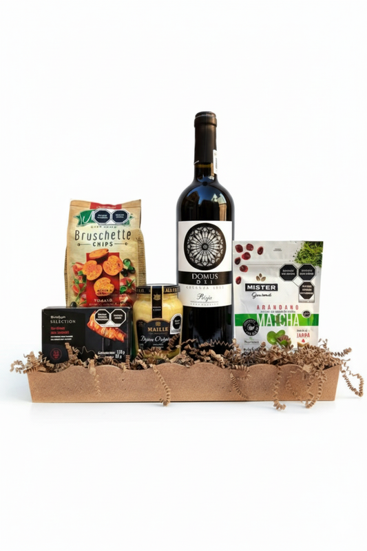 Canasta Navideña Corporativa con Vino y Complementos Exclusivos