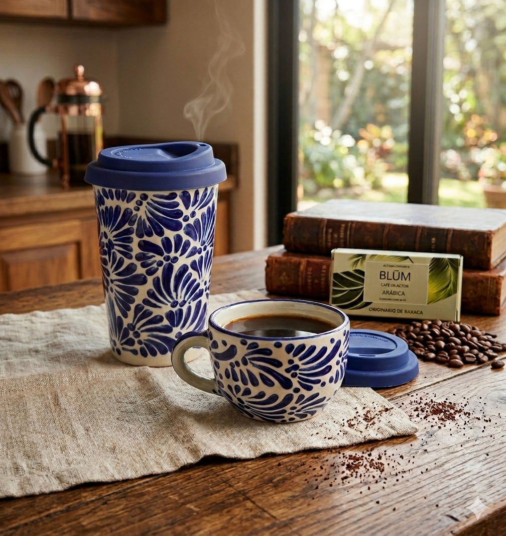 Regalo empresarial premium talavera y café