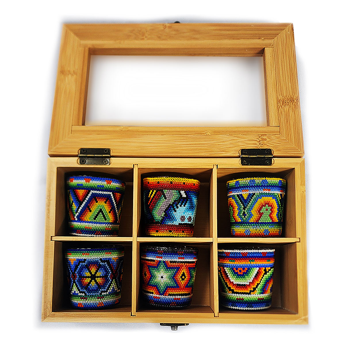 Kit de Arte Huichol – Caja de Madera con Apertura para Regalos y Detalles Especiales| Envíos nacionales