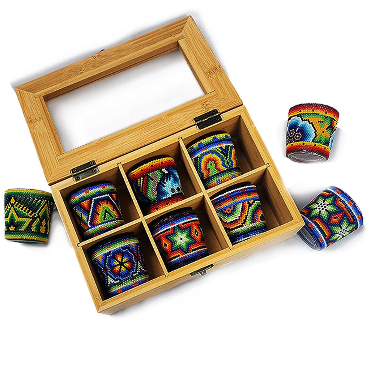 Kit de Arte Huichol – Caja de Madera con Apertura para Regalos y Detalles Especiales| Envíos nacionales