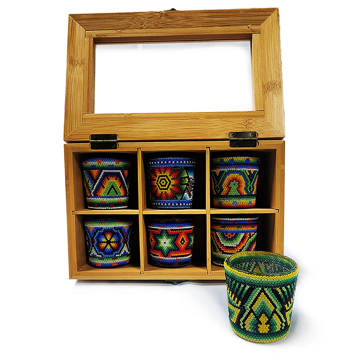 Kit de Arte Huichol – Caja de Madera con Apertura para Regalos y Detalles Especiales| Envíos nacionales