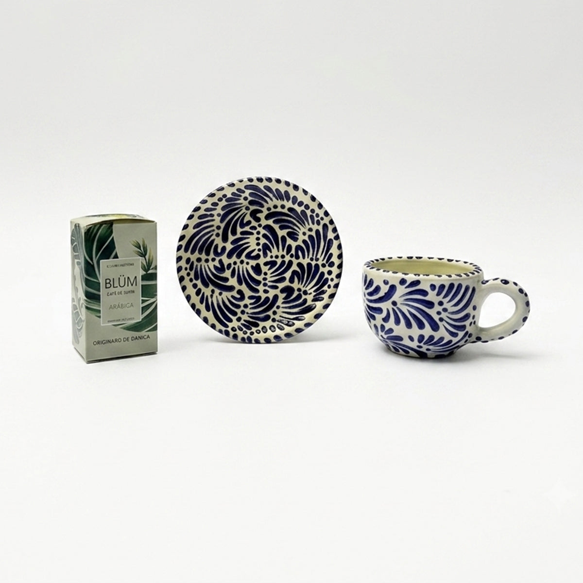 Regalo empresarial de lujo con café gourmet y conjunto de talavera