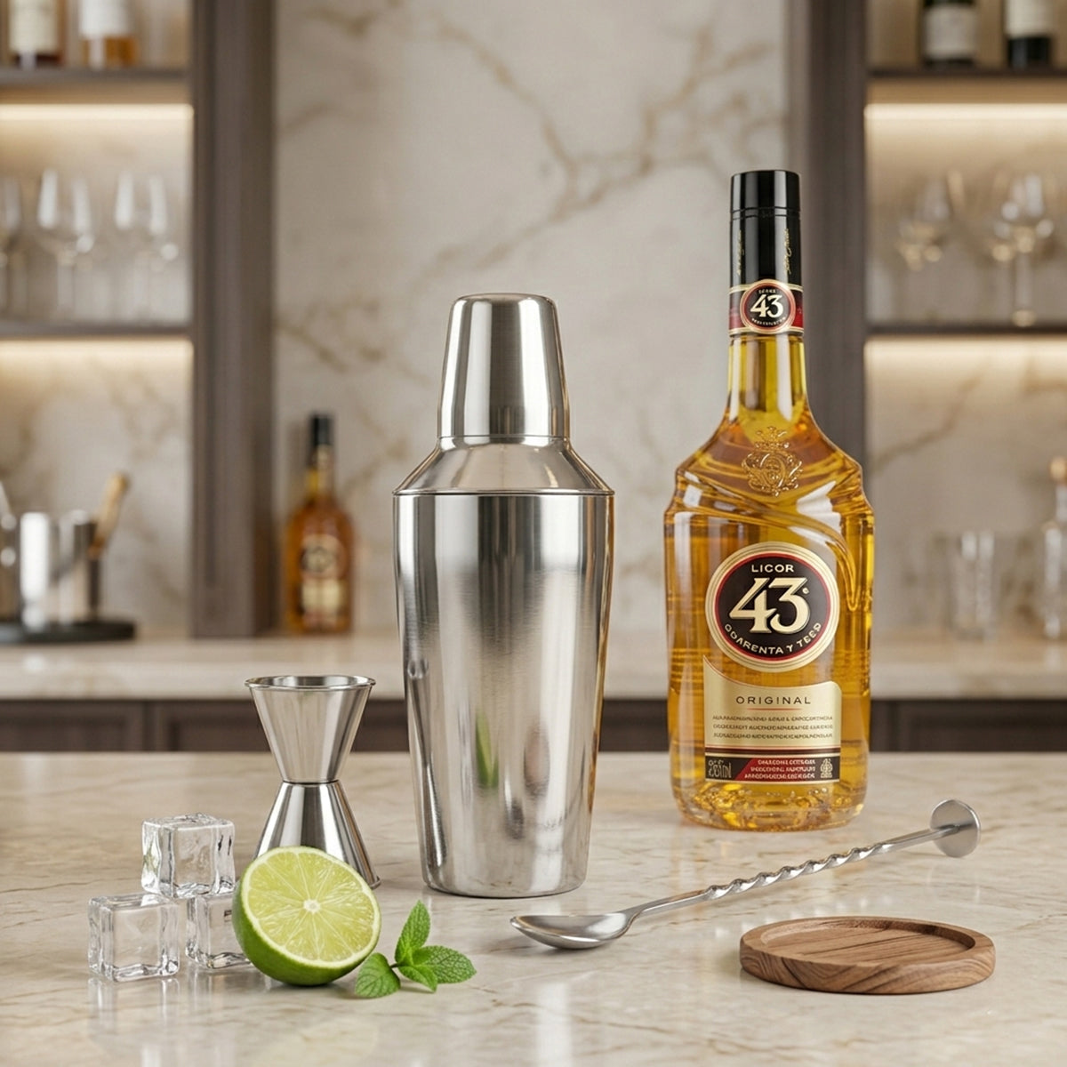 Regalo empresarial de lujo Licor 43 y accesorios para cocteleria