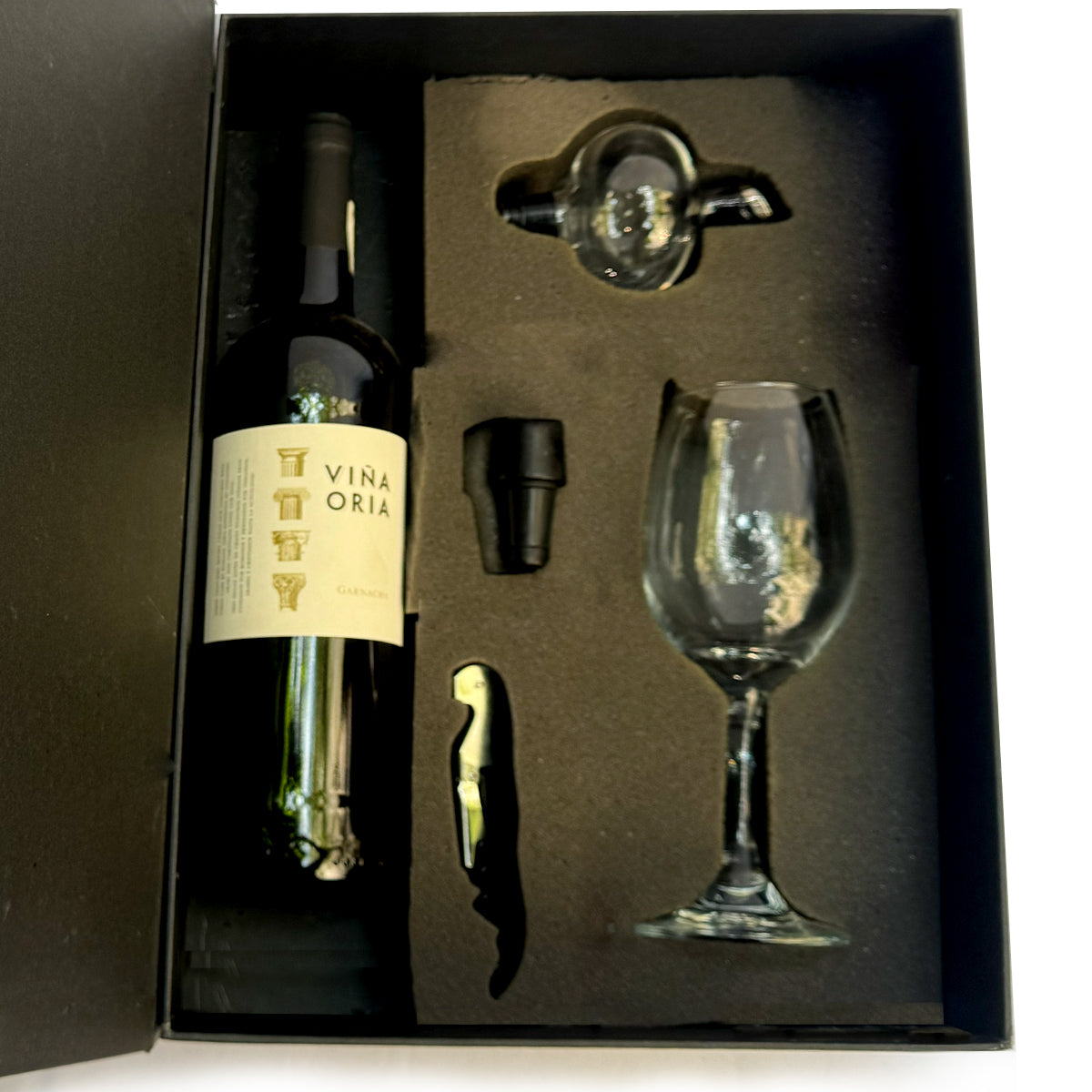Regalo empresarial de lujo Viña Garnacha con accesorios para cata